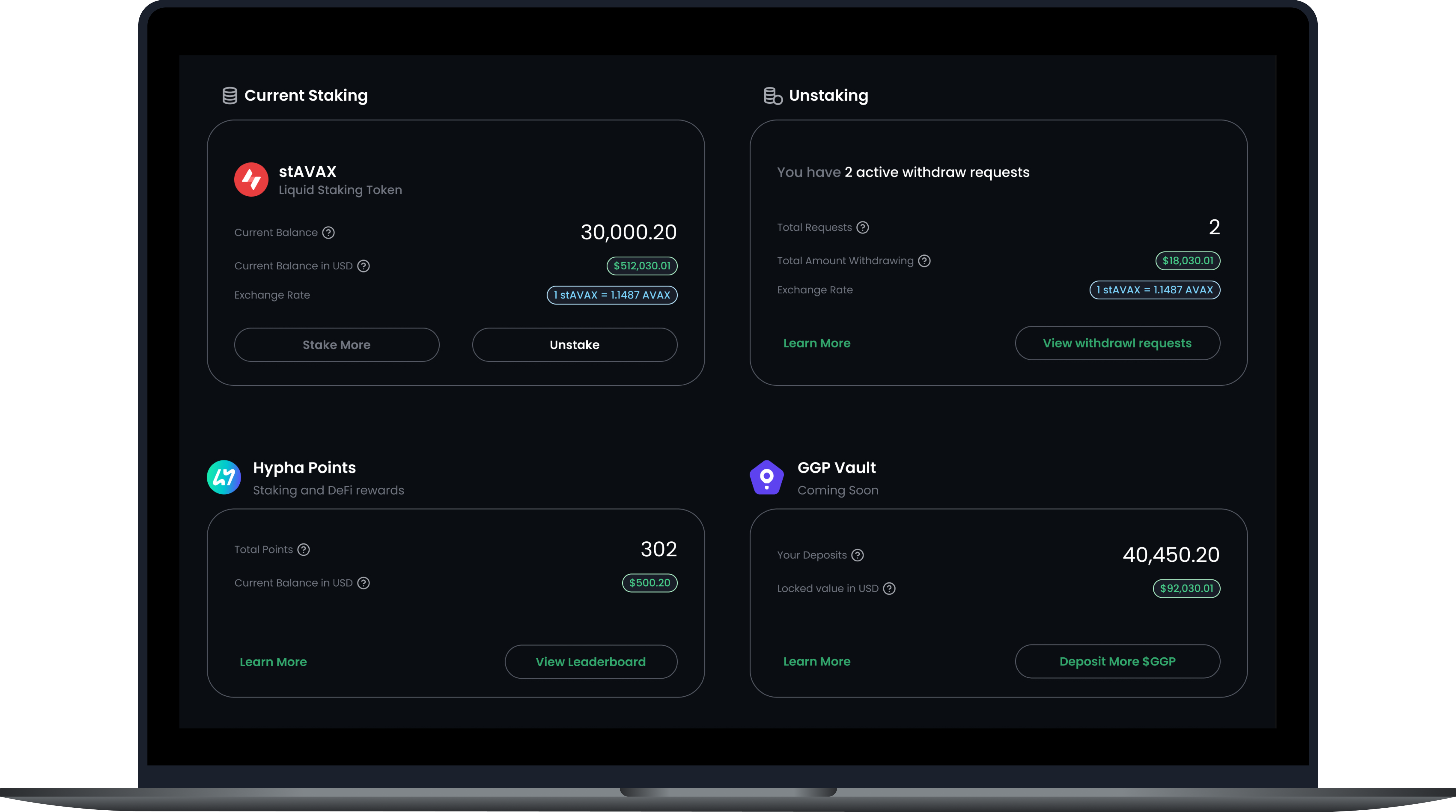 Hypha Portfolio Dark Theme - Detail View