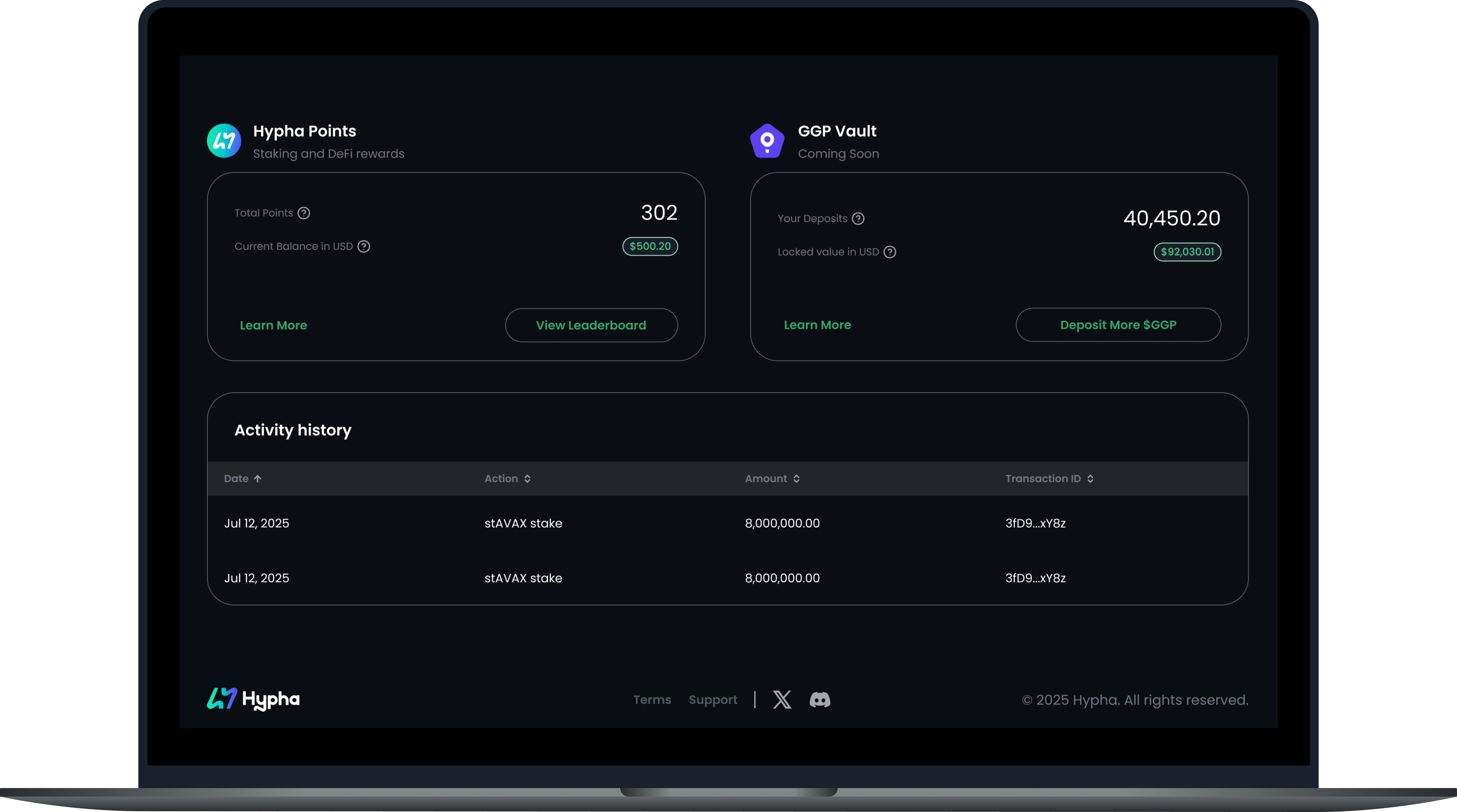 Hypha Portfolio Dark Theme - Navigation