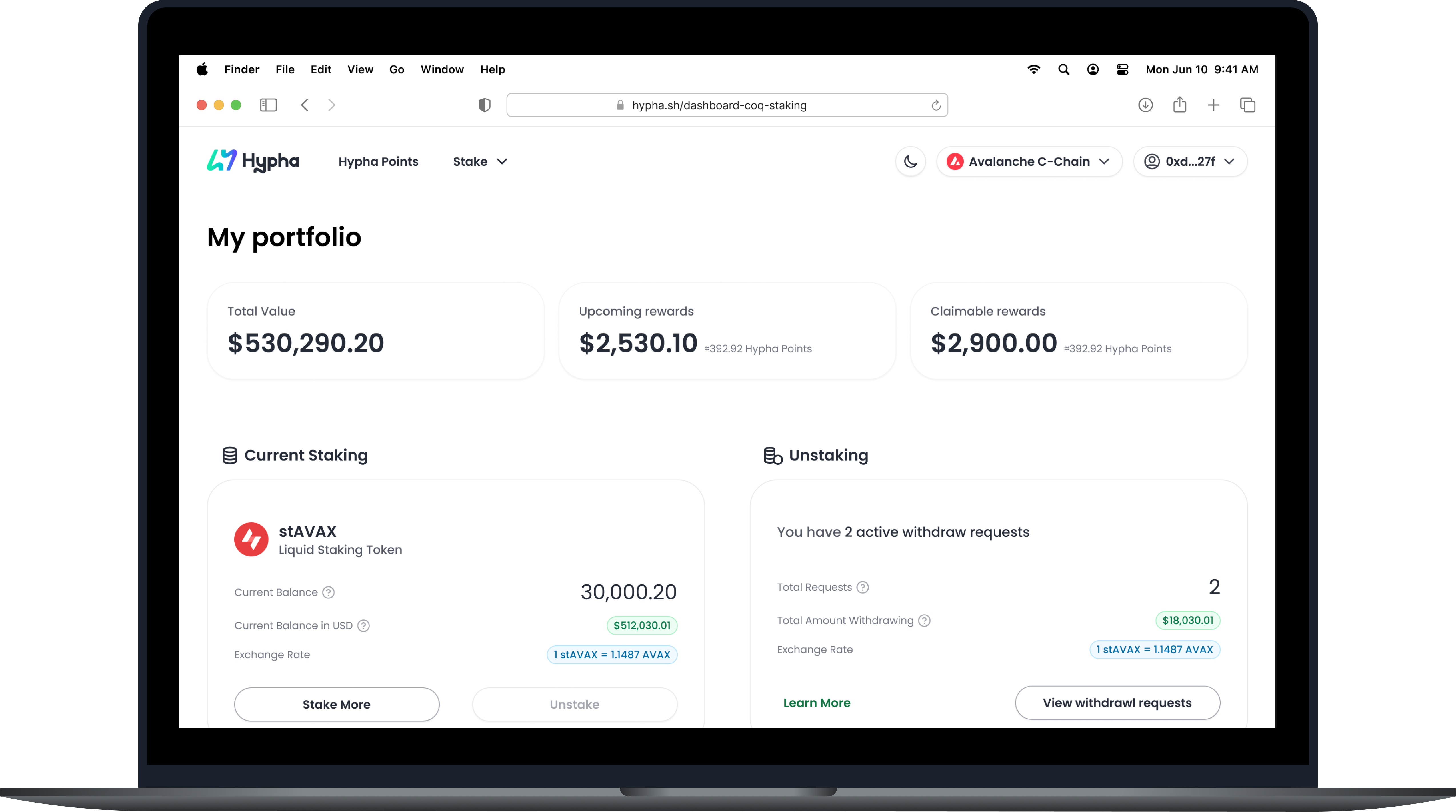 Hypha Portfolio Light Theme - Main View