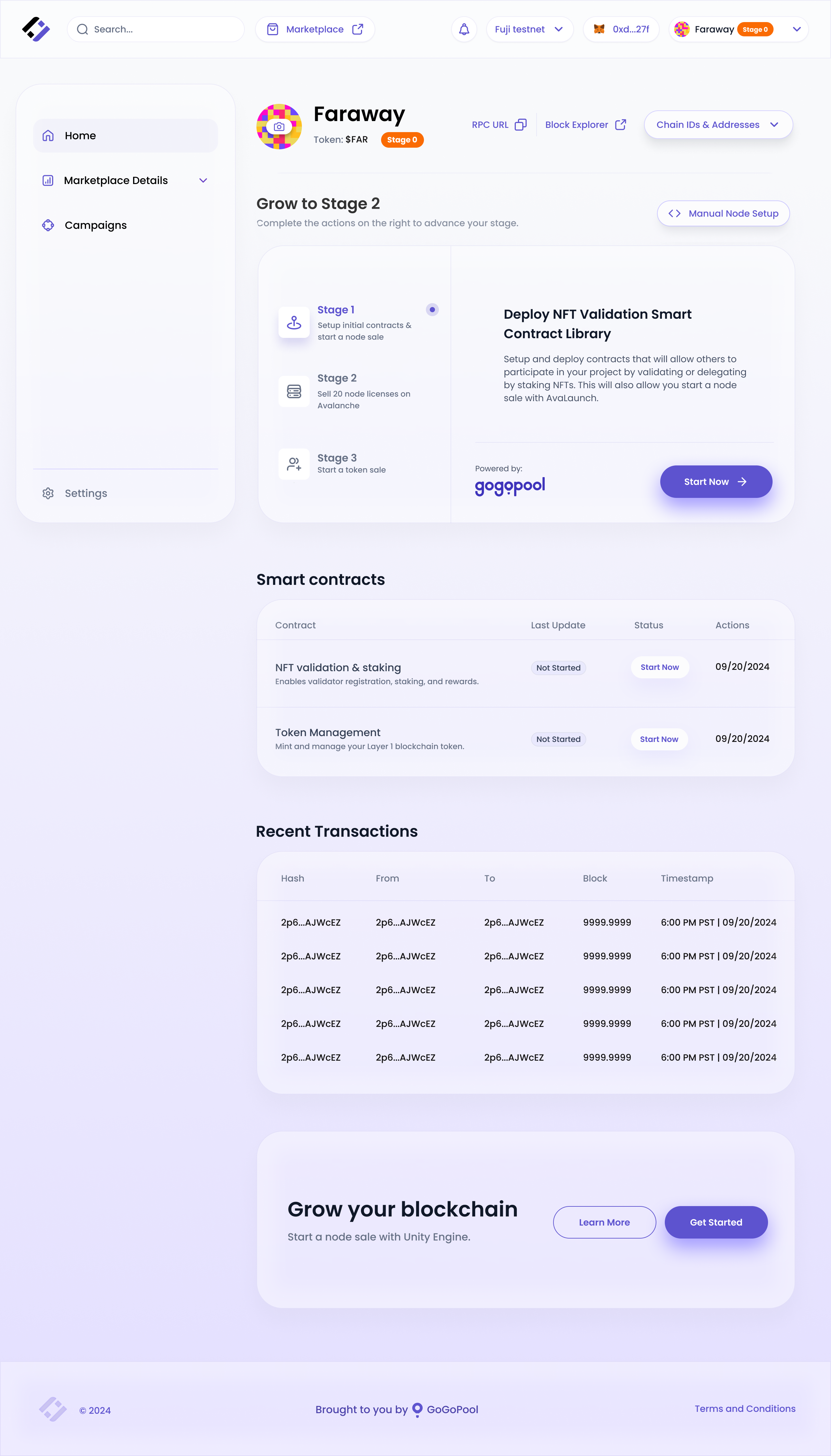Dashboard for L1 Launcher