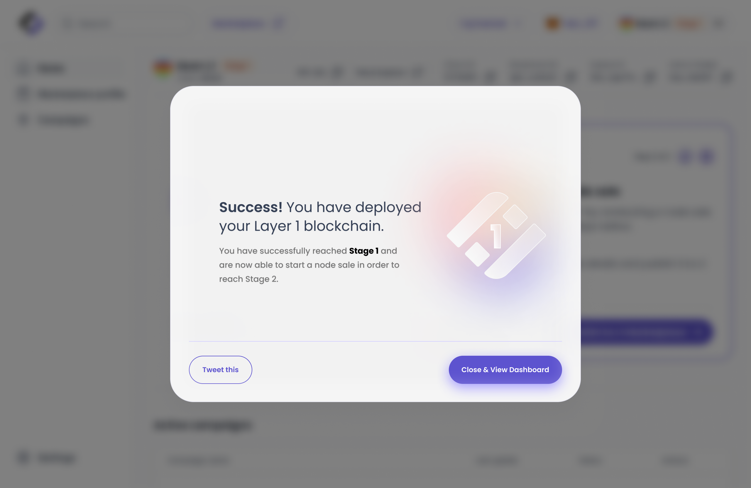 Success Page for L1 Launcher