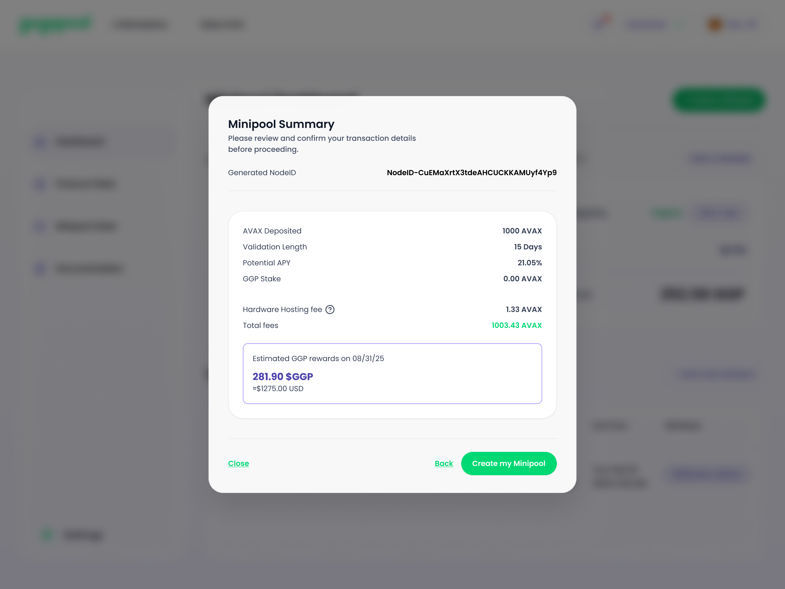 Comps for Minipool Update